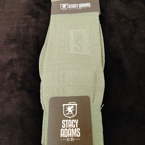 MEN'S STACY ADAMS SILKY DRESS SOCKS. BASIC COLORS. - Picture 1 of 2